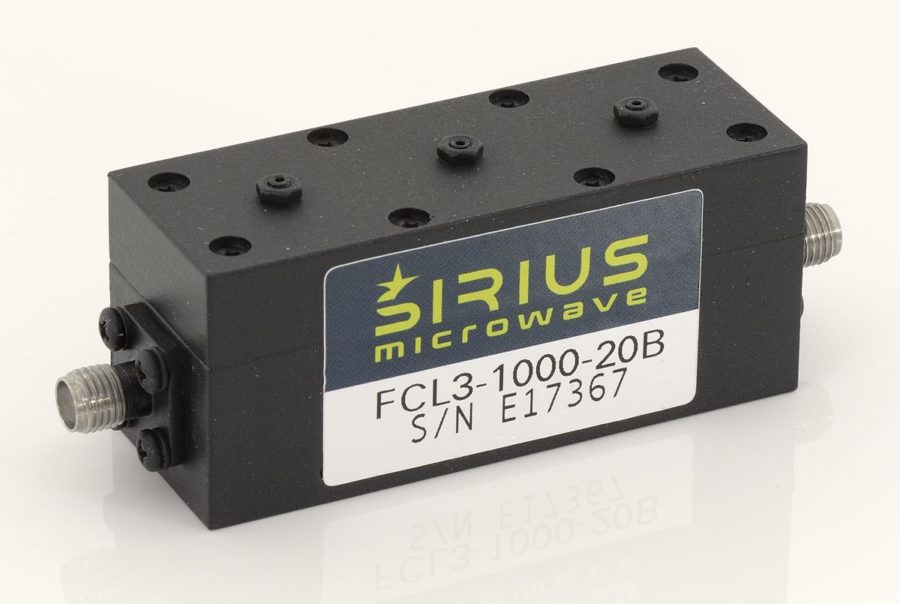 customer-specific bandpass filter from Sirius Microwave from Estonia with a frequency of 1000 MHz. mirosys gmbh from germany supplies customers in Germany, Austria and Switzerland Bandwidths from 1 to 35% of Center Frequency 3 to 20+ Resonant Sections High “Q” Response Low Insertion Loss High Power Small Package Multiple Connector Styles High Power Small Size Wide Stopband High Selectivity Commercial and Military Standards Aircraft Operation